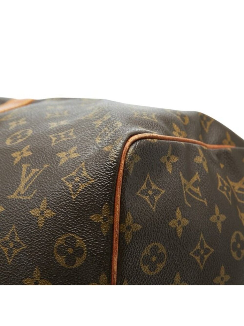 Louis Vuitton Monogram Keepall 50 Boston Bag Travel Purse Brown Leather - Picture 4 of 10